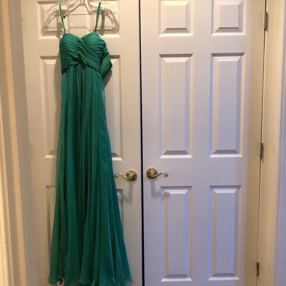 Silk evening gown